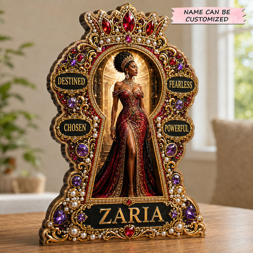 Fearless Black Queen Wooden Block 3-Layers QTCUZ GFTOHNL2962
