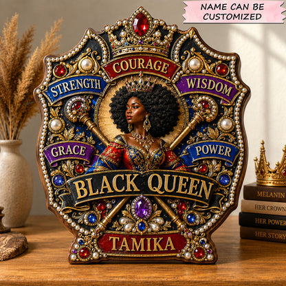 Black Queen Strength Wooden Block 3-Layers QTCUZ GFTOHNL2965