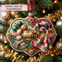 Cozy Sewing Christmas Christmas Mica Ornament QTCUZ GFTOHNL2968