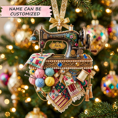 Vintage Sewing Christmas Christmas Mica Ornament QTCUZ GFTOHNL2969