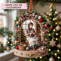 Christmas Knitting Moments Christmas Mica Ornament QTCUZ GFTOHNL2970
