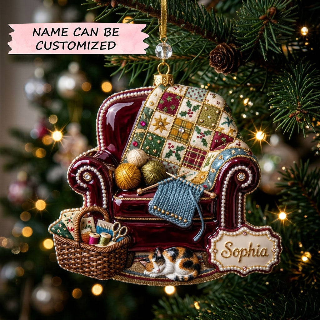 Cozy Quilting Christmas Christmas Mica Ornament QTCUZ GFTOHNL2972
