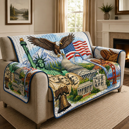 America Quilted Sofa Cover GFTOHNL30