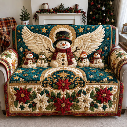 Angel Snowman Christmas Stars Quilted Sofa Cover GFTOHNL3003