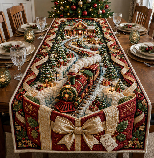 Christmas Village Express Quilted Table Runner GFTOHNL3048