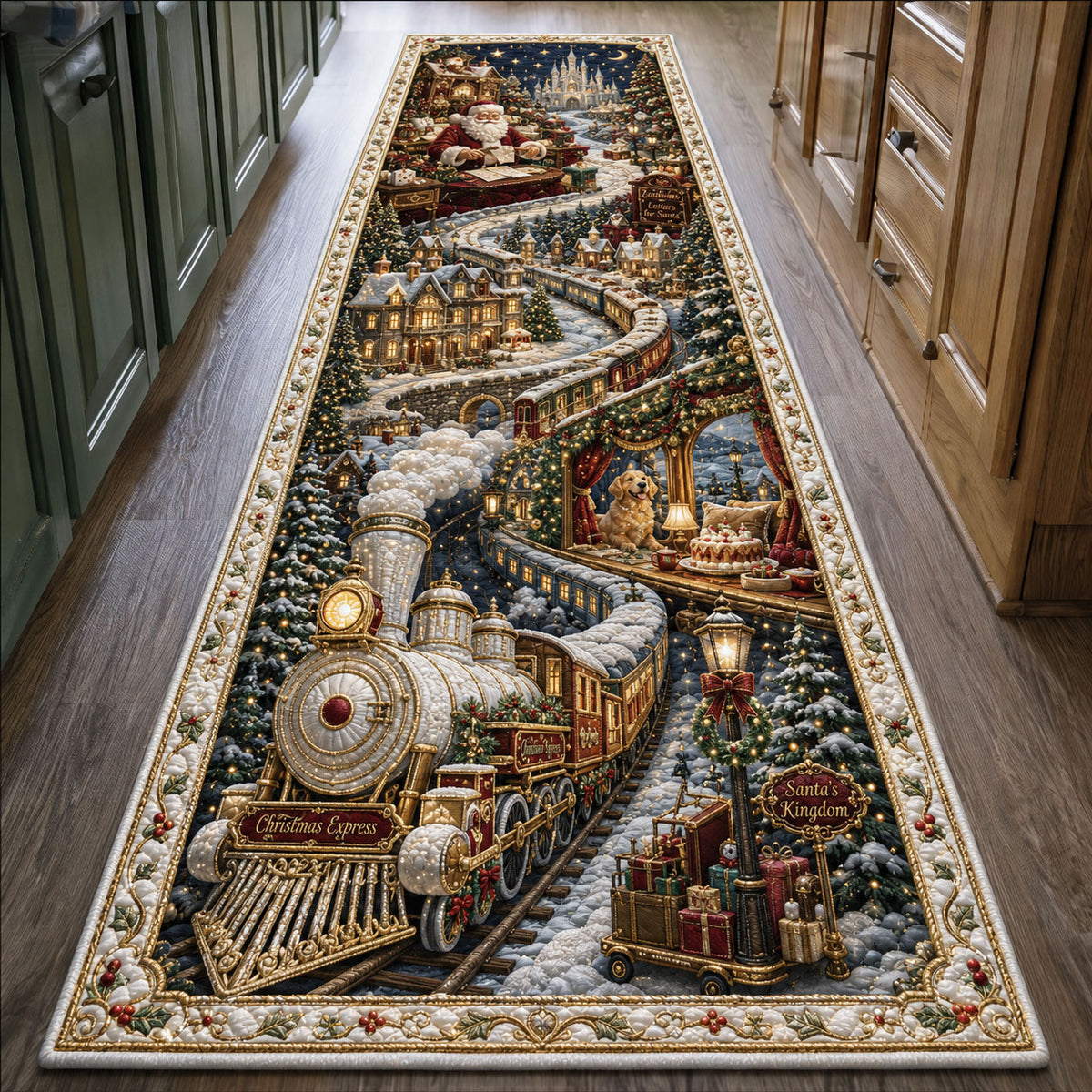 Santa Christmas Express Runner Rug GFTOHNL3079