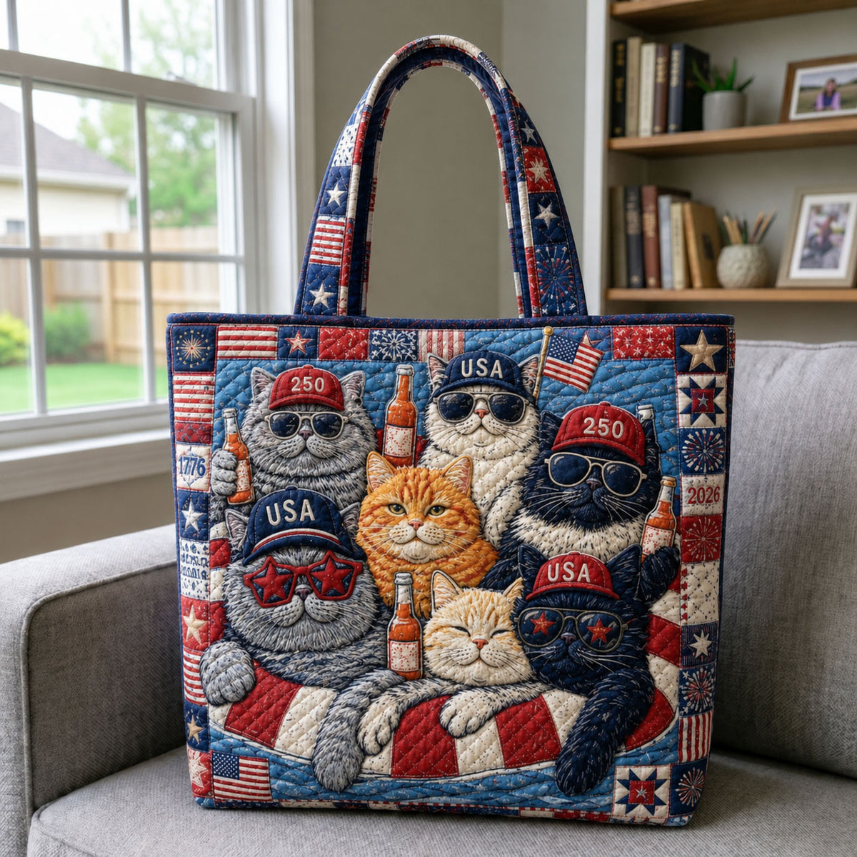 Party America Cats Quilted Tote Bag GFTOHNL313