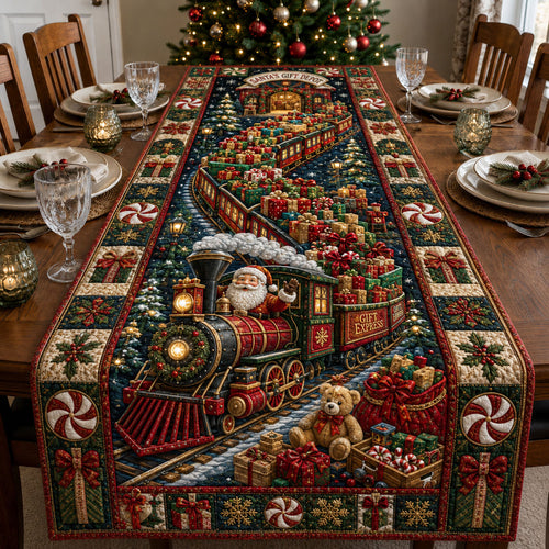 Santa Gift Express Quilted Table Runner GFTOHNL3134