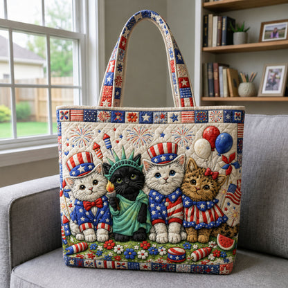 Freedom Kittens Quilted Tote Bag GFTOHNL314
