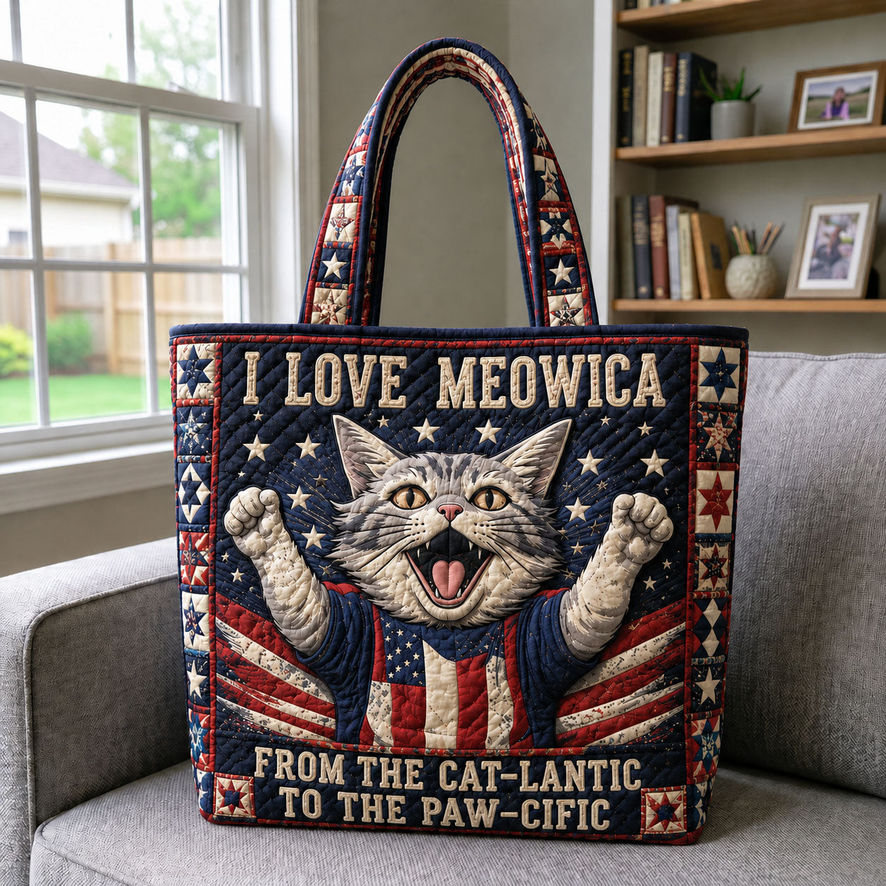 Meowica Pride Quilted Tote Bag GFTOHNL315