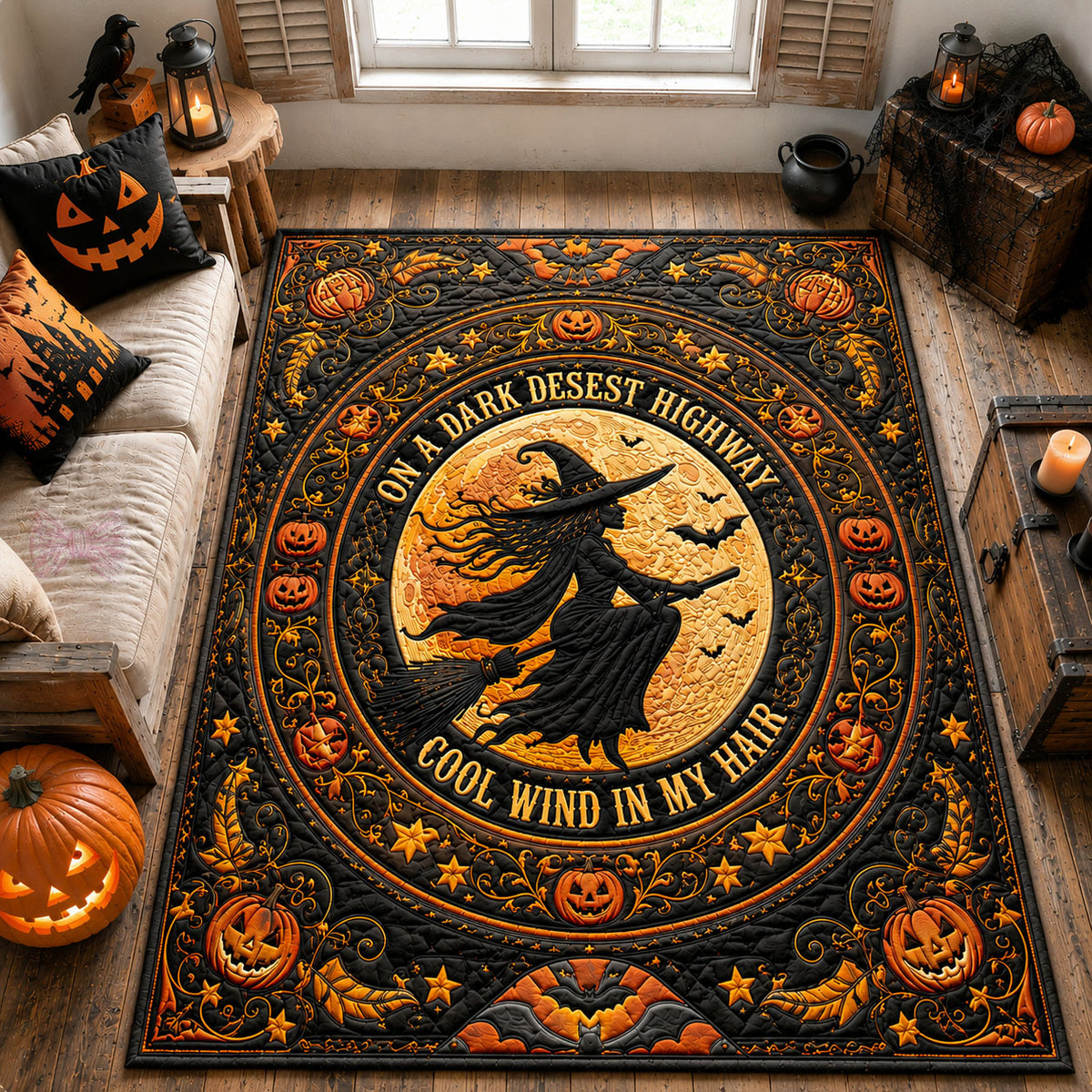 Witch Moon Ride Area Rug GFTOHNL3172