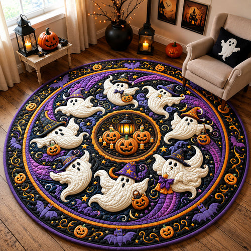 Halloween Ghost Circle Quilted Round Mat GFTOHNL3183