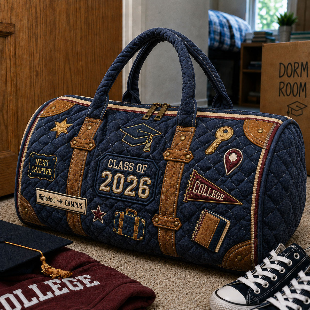Dorm Move In Travel Quilted Duffle Bag GFTOHNL324