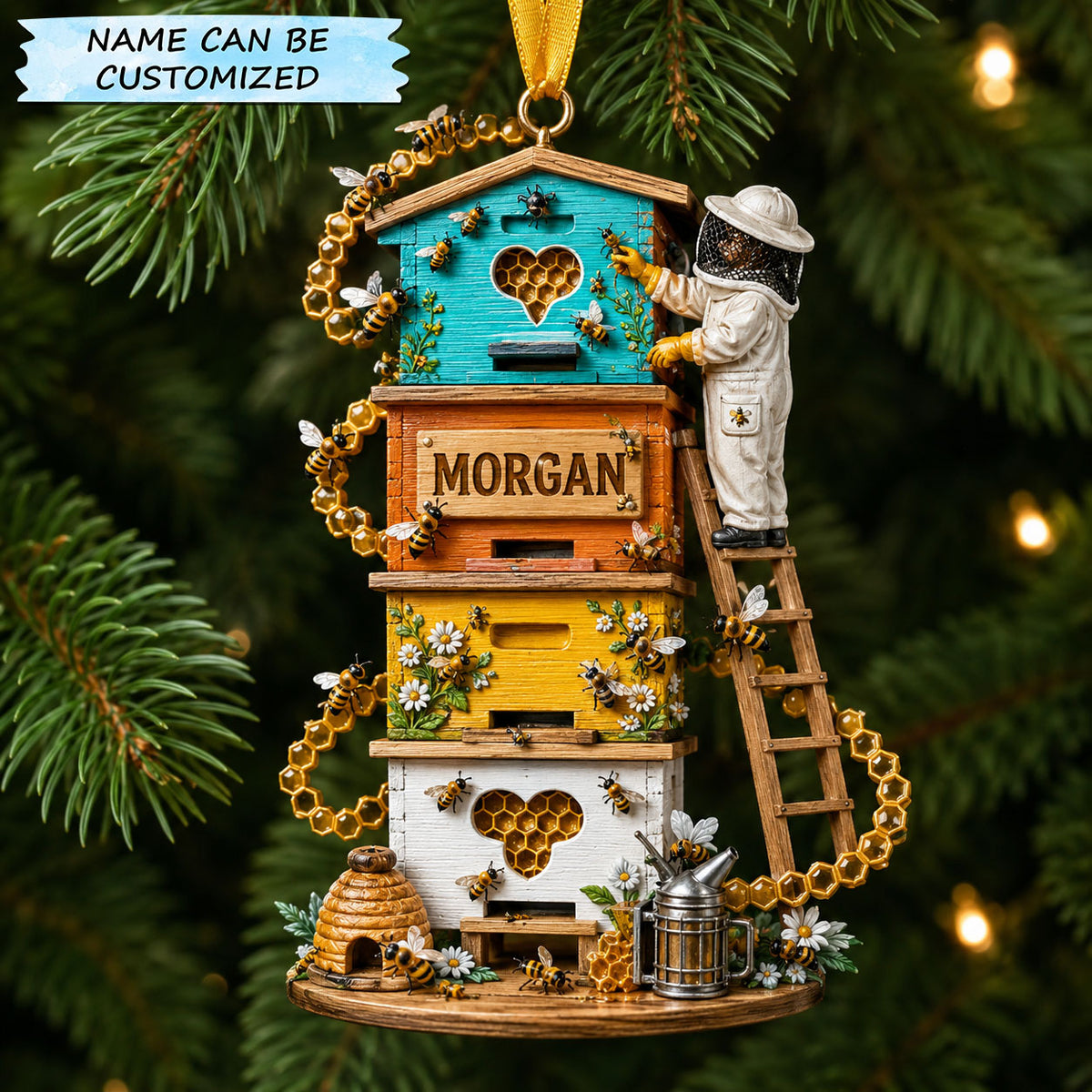 Beekeeper Christmas Collection Christmas Mica Ornament QTCUZ GFTOHNL3235