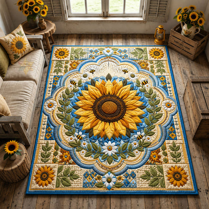 Sunflower Bee Garden Area Rug GFTOHNL3262