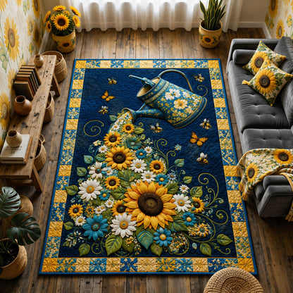 Sunflower Watering Garden Area Rug GFTOHNL3266