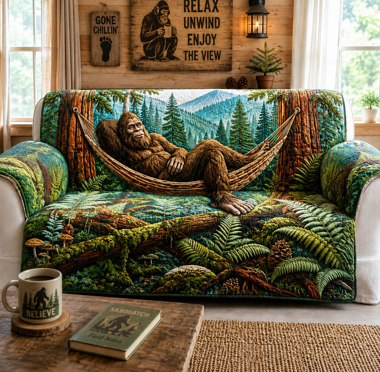 Bigfoot Hammock Retreat Quilted Sofa Cover GFTOHNL3276