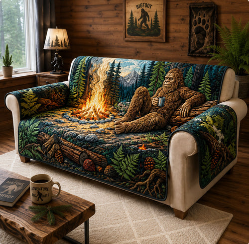 Bigfoot Campfire Escape Quilted Sofa Cover GFTOHNL3278