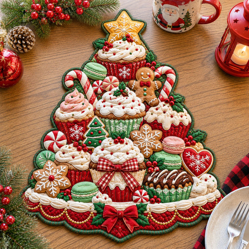 Christmas Sweet Tree Custom Shape Quilted Place Mat GFTOHNL3334
