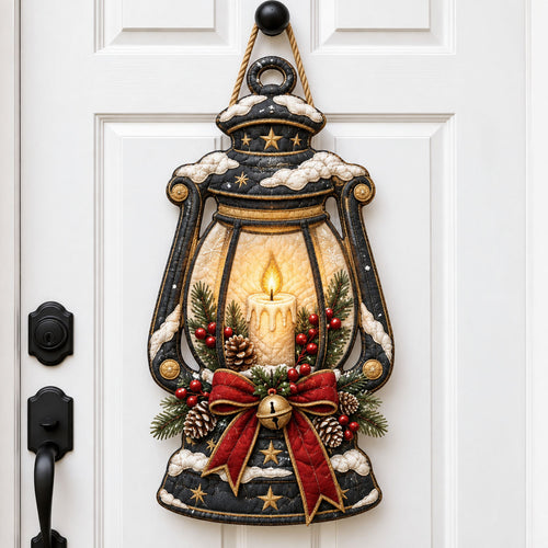Christmas Lantern Custom Shape Quilted Door Hanger GFTOHNL3411