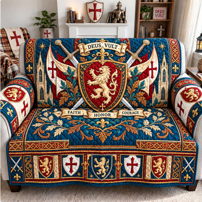 Faith Honor Courage Quilted Sofa Cover GFTOHNL3442
