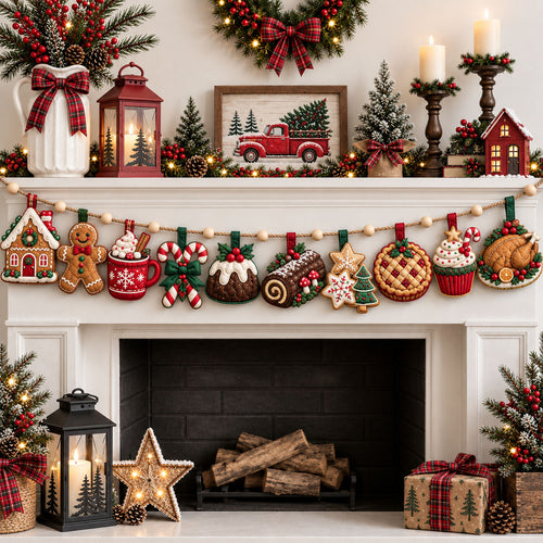 Christmas Baking Custom Shape Quilted Garland GFTOHNL3452