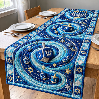 Hanukkah Dreidel Night Quilted Table Runner GFTOHNL3498
