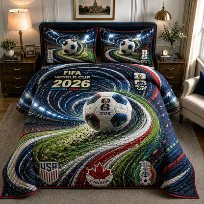 FIFA 2026 Cosmic Match 3-Piece Quilted Bedding Set GFTOHNL350