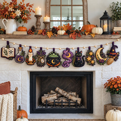Haunted Fall Garland Custom Shape Quilted Garland GFTOHNL3510