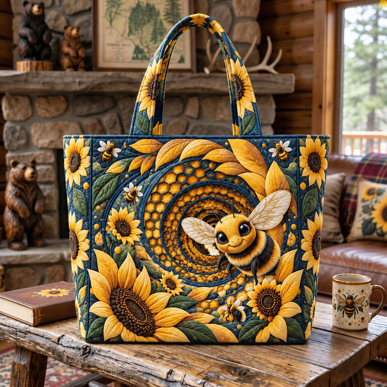 Bee Hive Garden Quilted Tote Bag GFTOHNL3544