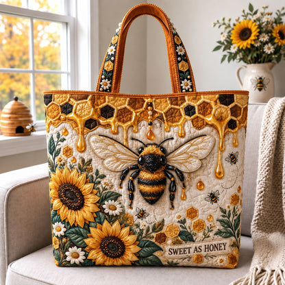 Honey Bee Tunnel Quilted Tote Bag GFTOHNL3545