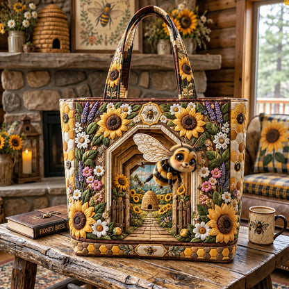 Sweet As Honey Quilted Tote Bag GFTOHNL3546