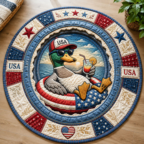 USA Summer Chill Duck Quilted Round Mat GFTOHNL356