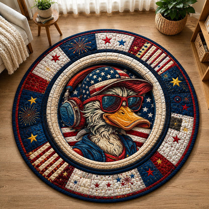 Freedom Beats Duck Quilted Round Mat GFTOHNL358