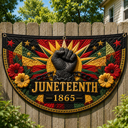 Juneteenth 1865 Freedom Rise Fan Flag GFTOHNL360