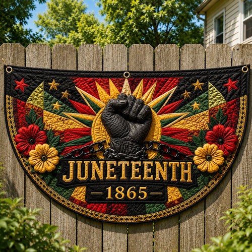 Juneteenth 1865 Freedom Rise Fan Flag GFTOHNL360