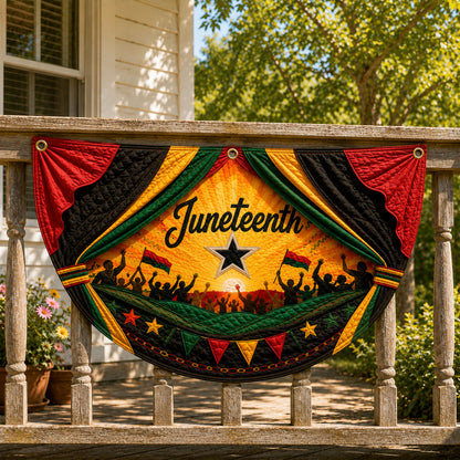 Juneteenth Unity Celebration Fan Flag GFTOHNL364