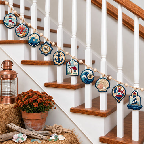 Lighthouse Coast Custom Shape Quilted Garland GFTOHNL3641