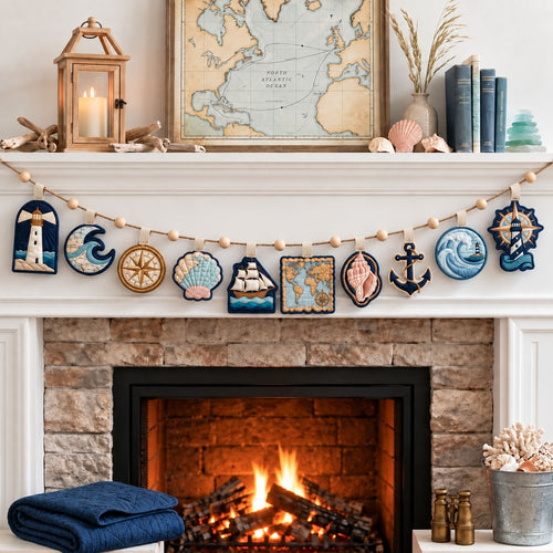 Nautical Adventure Custom Shape Quilted Garland GFTOHNL3643