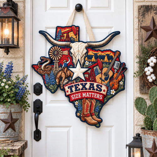 Texas Western Pride Custom Shape Quilted Door Hanger GFTOHNL3679