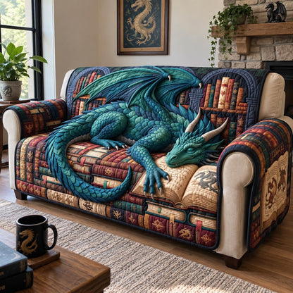 Sleeping Dragon Scholar Quilted Sofa Cover GFTOHNL3743