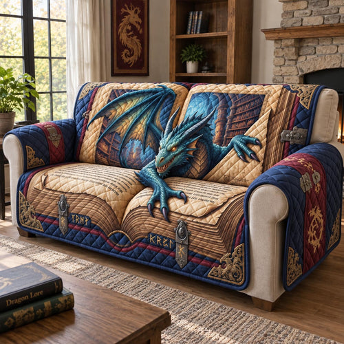 Dragon Book Portal Quilted Sofa Cover GFTOHNL3745