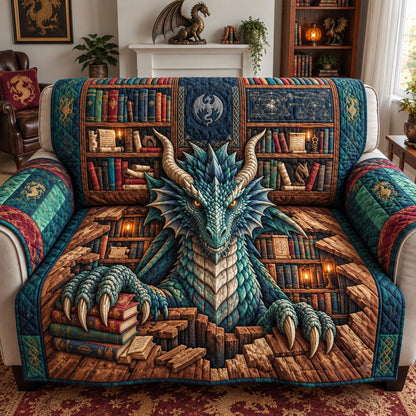 Dragon Library Keeper Quilted Sofa Cover GFTOHNL3746