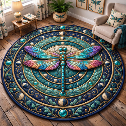 Celestial Dragonfly Quilted Round Mat GFTOHNL3792
