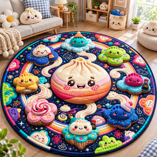 Dumpling Garden Quilted Round Mat GFTOHNL3843