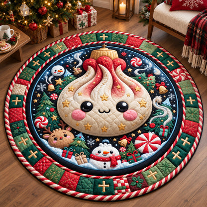 Christmas Dumpling Quilted Round Mat GFTOHNL3844