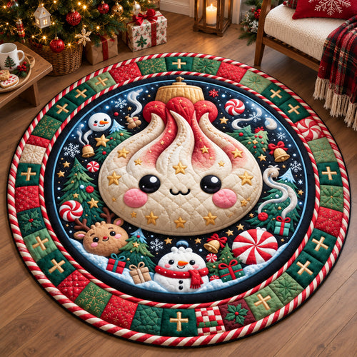 Christmas Dumpling Quilted Round Mat GFTOHNL3844