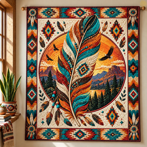 Sacred Feather Spirit Quilted Blanket GFTOHNL3886