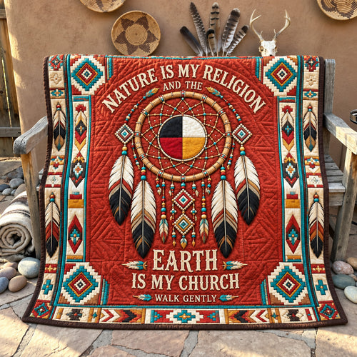 Nature Is My Religion Quilted Blanket GFTOHNL3890