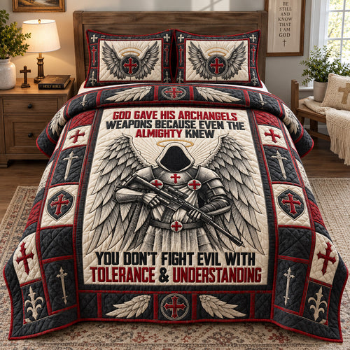 Heavenly Warrior 3-Piece Quilted Bedding Set GFTOHNL3923